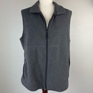 Columbia Gray Sleeveless Full Zip Fleece Vest Jacket Size XL EUC